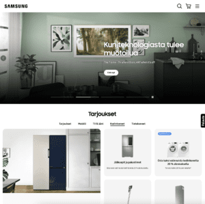 Samsung Finland's homepage
