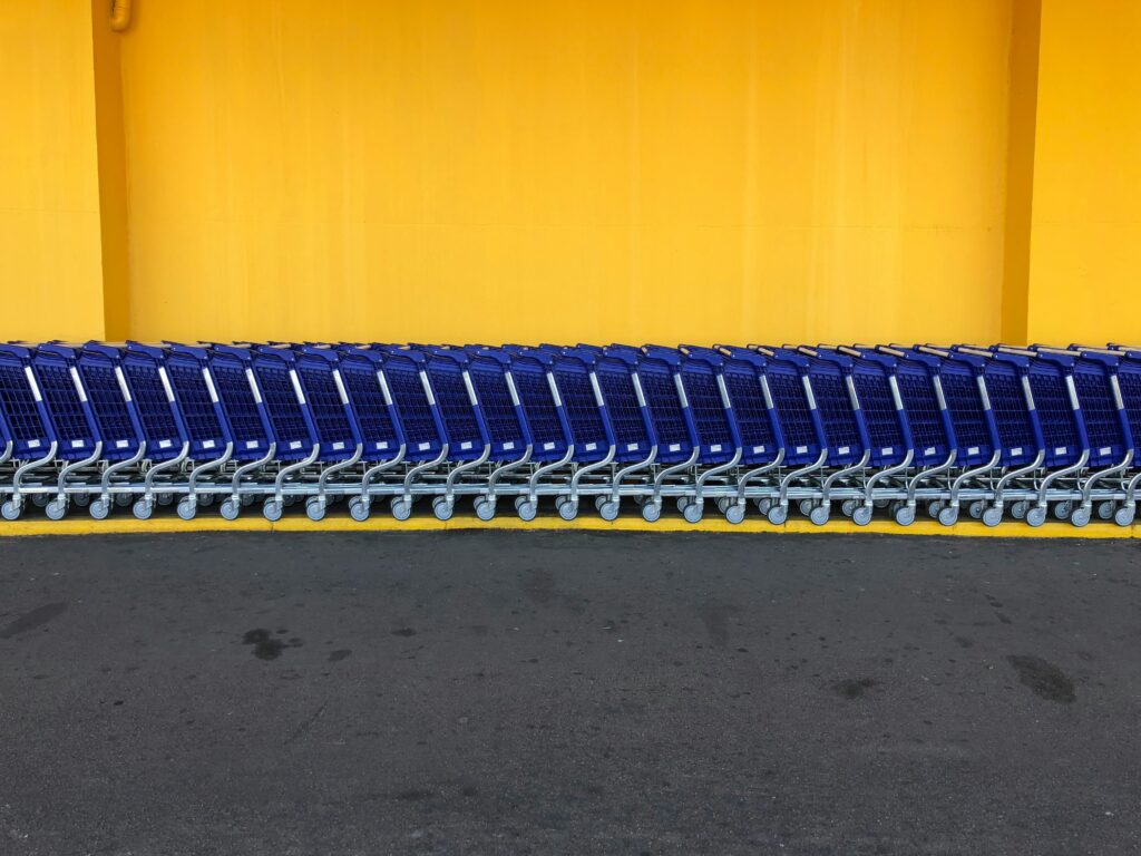 carts for groceries, retail project