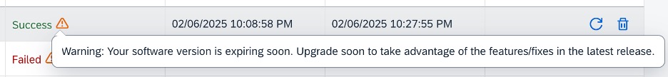 builds section – about to expire Builds Section with release about to expire