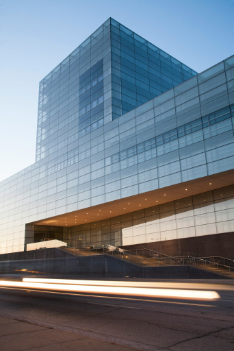 Modern glass office building